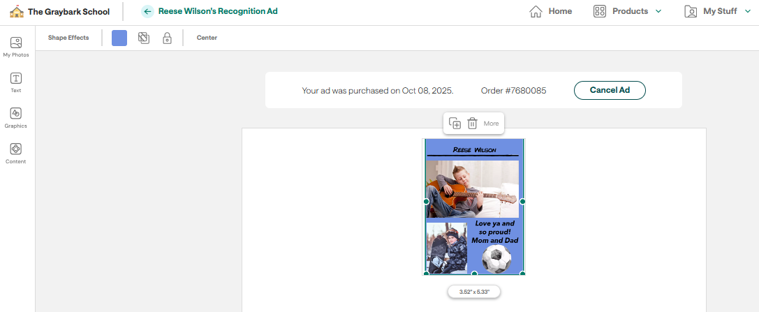 Adding Background Color to Recognition Ads