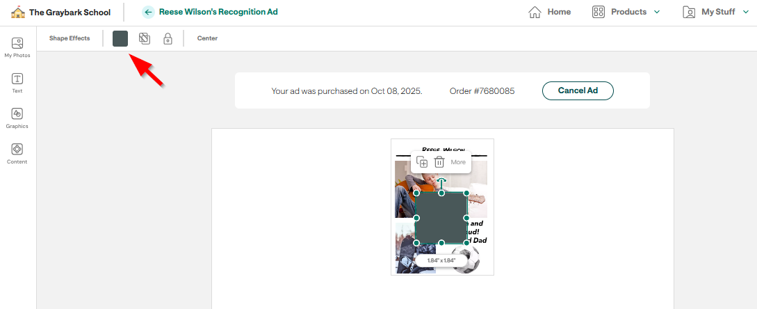 Adding Background Color to Recognition Ads