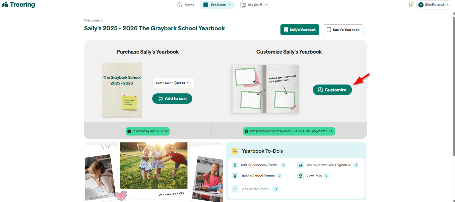 Creating Custom Pages for Multiple Children